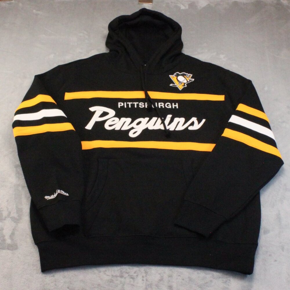 Pittsburgh Penguins Mitchell & Ness Head Coach Pullover Hoodie Adult Size XL - Picture 2 of 10